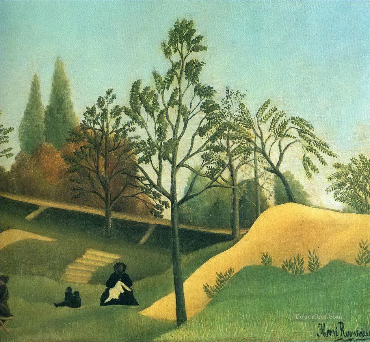 view of the fortifications Henri Rousseau Post Impressionism Naive Primitivism Oil Paintings